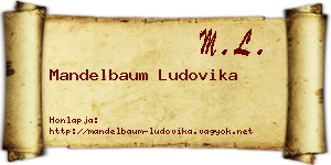 Mandelbaum Ludovika névjegykártya